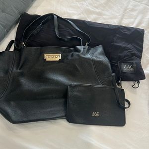 ZAC POSEN BAG WITH DUSTBAG AND ZIPPER CLUTCH
